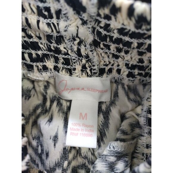 Set of 2 black japa and ikat print rayon shorts with elastic waist for women M - Picture 3 of 10